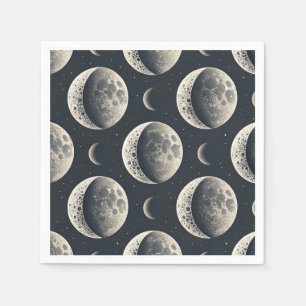 Serviette En Papier Phase Lunaire Céleste (1)