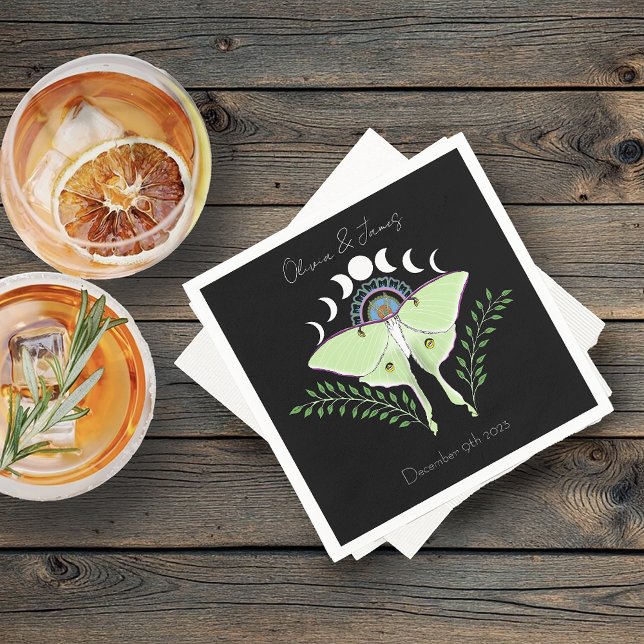 Serviette En Papier Phases Luna Moth Moon (Créateur téléchargé)