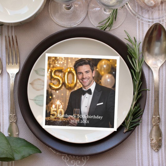 Serviette En Papier Photo birthday party luncheon (Créateur téléchargé)