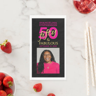 Serviette En Papier Photo Cinquante ans et Incroyable Fête d'anniversa