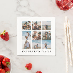 Serviette En Papier Photo De Famille Collage Peel Et Stick Photo Tile