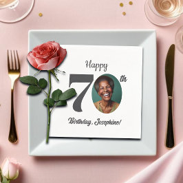 Serviette En Papier Photo de fête d'anniversaire 70 ans audacieux