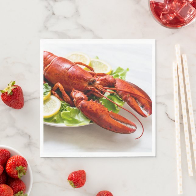 Serviette En Papier Photo de homard (En situation)