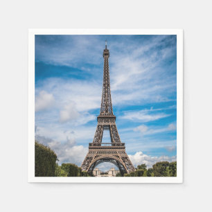 Serviette En Papier Photo de la tour Eiffel