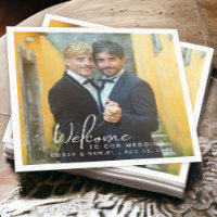 Photo de mariage gay avec deux mariés