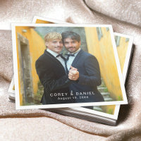 Photo de mariage homosexuel de deux mariés