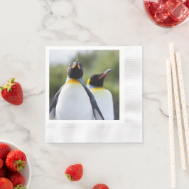 Serviette En Papier Photo de pingouins roi Fiers