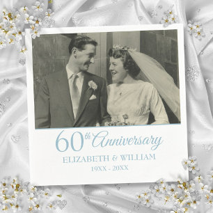 Serviette En Papier Photo du 60e anniversaire de mariage diamant