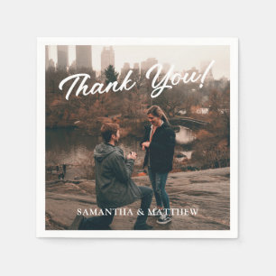 Serviette En Papier Photo Engagement Merci