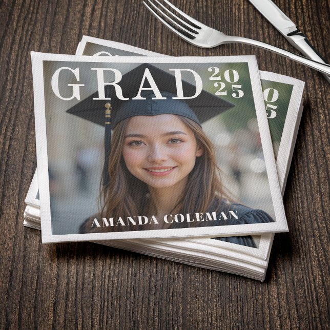 Serviette En Papier Photo Graduation Party (Photo Graduation Party Napkins
)