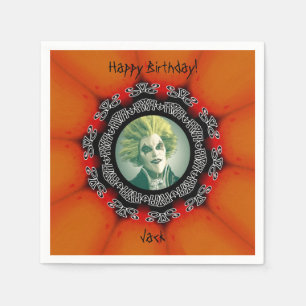 Serviette En Papier Photo Joyeux Anniversaire Gothique Halloween