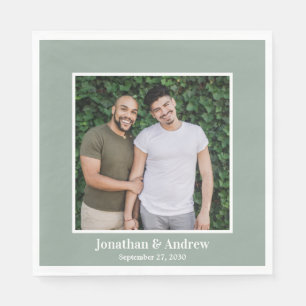 Serviette En Papier Photo Mariage LGBTQ