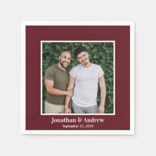 Serviette En Papier Photo Mariage LGBTQ