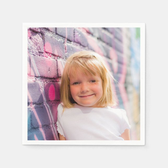 Serviette En Papier Photo personnalisée Design Anniversaire Propre Coc (Devant)