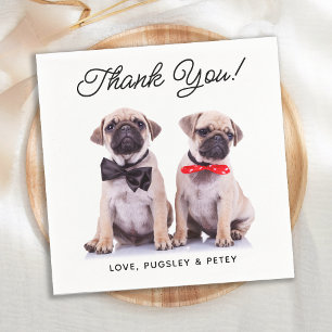 Serviette En Papier Photo personnalisée Moderne simple mignon chien Ma