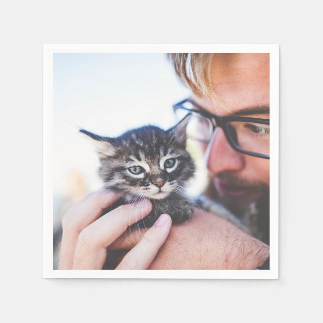 Serviette En Papier Photo personnalisée pour animal de compagnie (Devant)