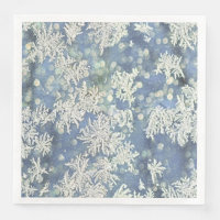 Photographie abstraite de givre givré bleu/blanc