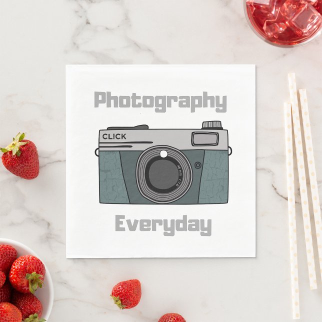 Serviette En Papier Photographie Caméra de tous les jours Photo Napkin (Créateur téléchargé)