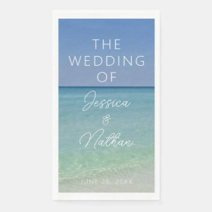 Serviette En Papier Photographie de plage personnalisée pour mariage