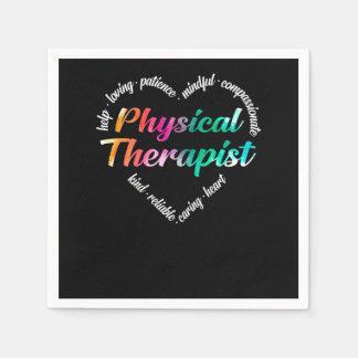 Serviette En Papier Physothérapeute physiothérapeute Coeur Mot C