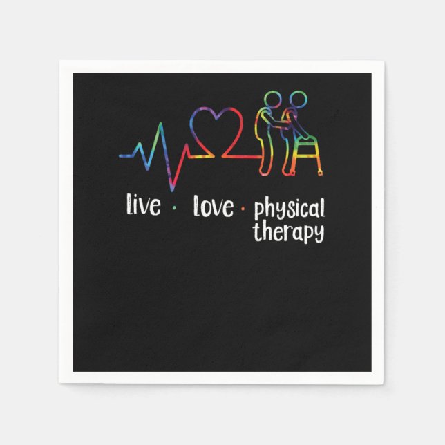 Serviette En Papier Phytothérapeute Live Love Cravate de thérapie phys (Devant)