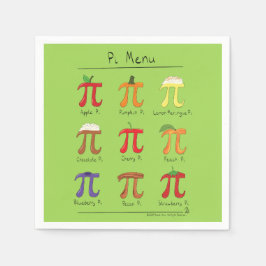 Serviette En Papier Pi Menu Cute Math Pi Day Party Napkins