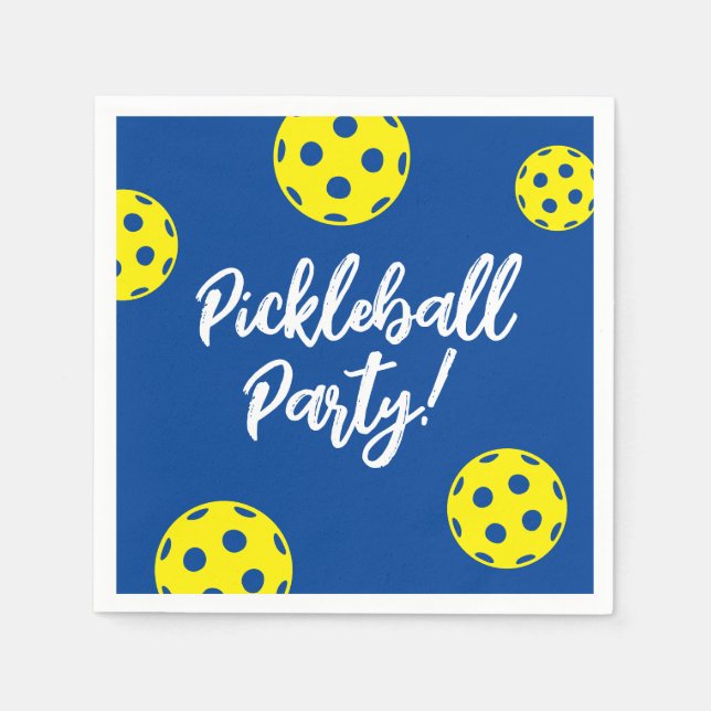 Serviette En Papier Pickleball Anniversaire de fête serviettes (Devant)
