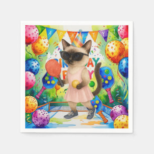 Serviette En Papier Pickleball Anniversaire de fête thématique pour le