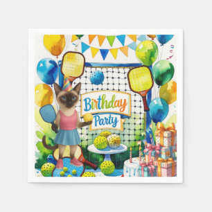 Serviette En Papier Pickleball Anniversaire Fête thème