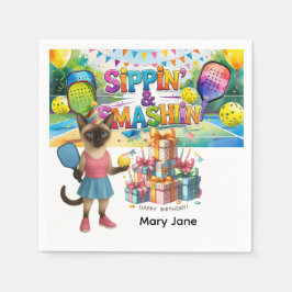 Serviette En Papier Pickleball Anniversaire Fête thème