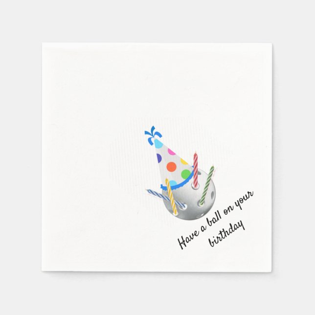 Serviette En Papier Pickleball anniversaire serviettes (Devant)