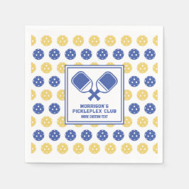 Serviette En Papier Pickleball Club Jardin Pickleball Court Texte pers