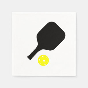 Serviette En Papier Pickleball paddle & ball