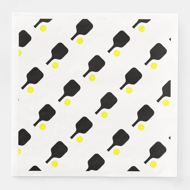 Serviette En Papier Pickleball paddles & balls (Devant)