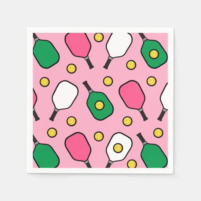 Serviette En Papier Pickleball Party (Devant)