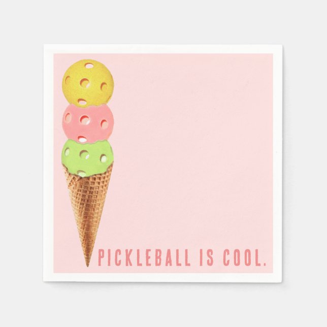 Serviette En Papier Pickleball Party (Devant)
