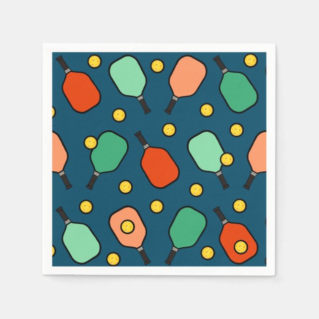 Serviette En Papier Pickleball Party (Devant)