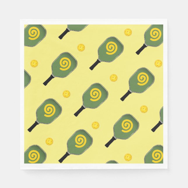 Serviette En Papier Pickleball Party (Devant)