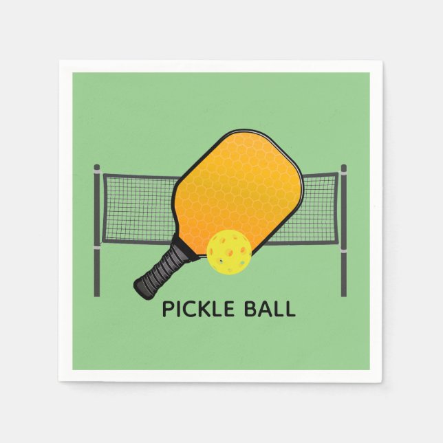 Serviette En Papier Pickleball Pickleball Design Papier serviettes (Devant)