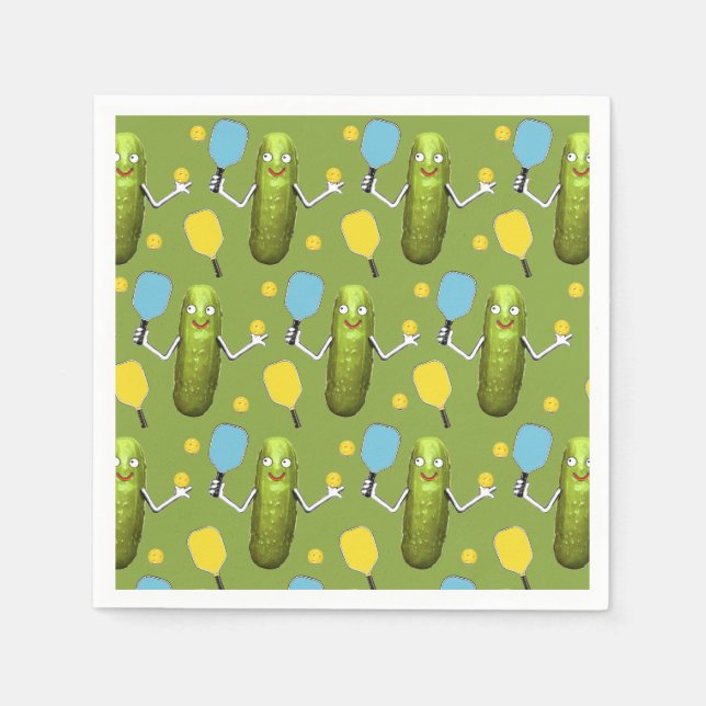 Serviette En Papier Pickleball Sports Party (Devant)