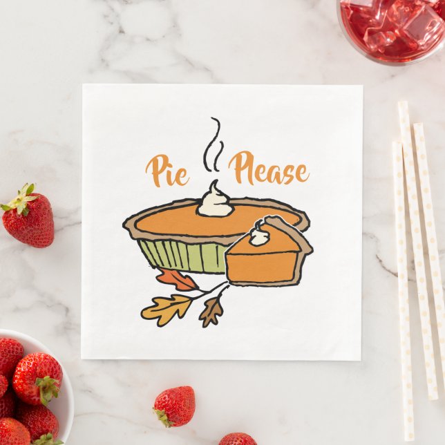 Serviette En Papier Pie S'Il Vous Plaît | CITROUILLE (En situation)