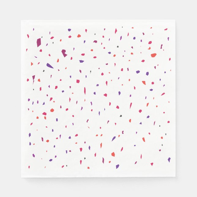 Serviette En Papier Pièces Terrazzo amusantes (Devant)