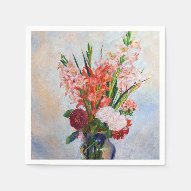 Serviette En Papier Pierre-Auguste Renoir - Gladioli (Devant)