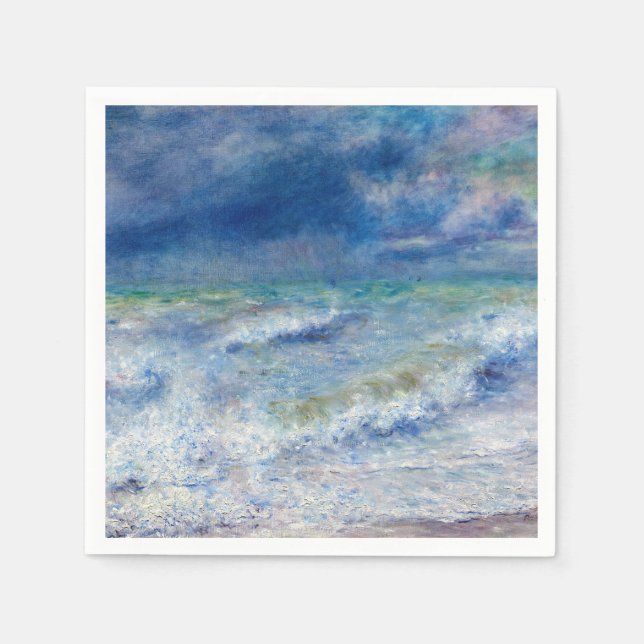 Serviette En Papier Pierre-Auguste Renoir - La mer (Devant)