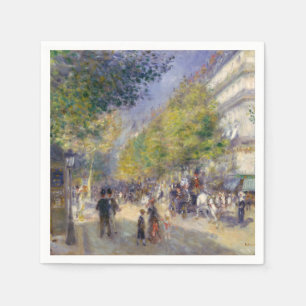 Serviette En Papier Pierre-Auguste Renoir - Paris, Grands Boulevards