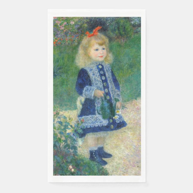 Serviette En Papier Pierre-Auguste Renoir - Une fille avec une canne d (Devant)