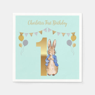 Serviette En Papier Pierre le lapin Premier anniversaire