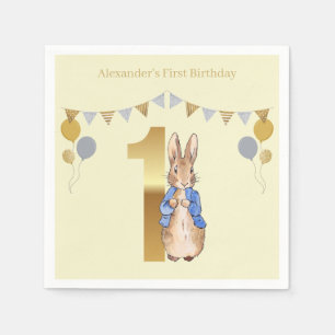 Serviette En Papier Pierre le lapin Premier anniversaire