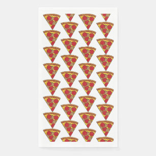 Serviette En Papier piezas de pizza idividuales en patrón