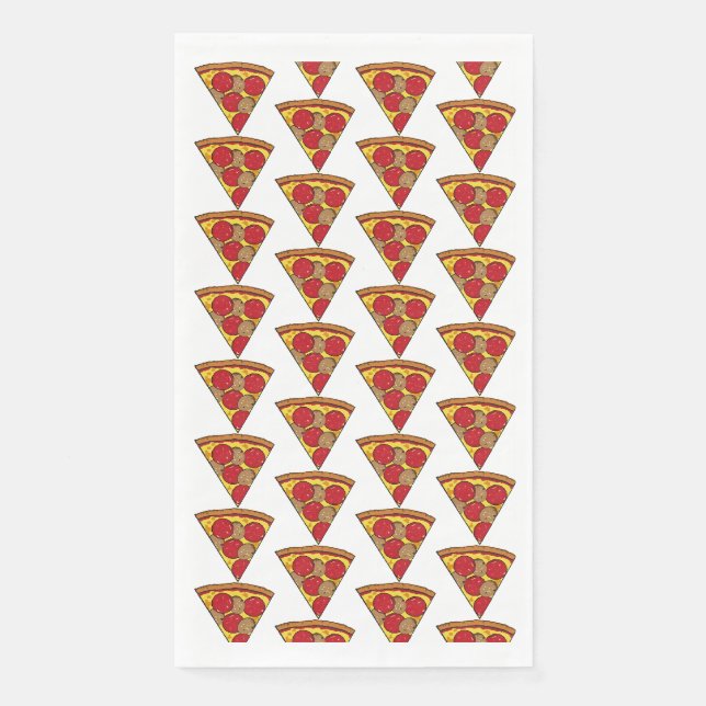 Serviette En Papier piezas de pizza idividuales en patrón (Devant)